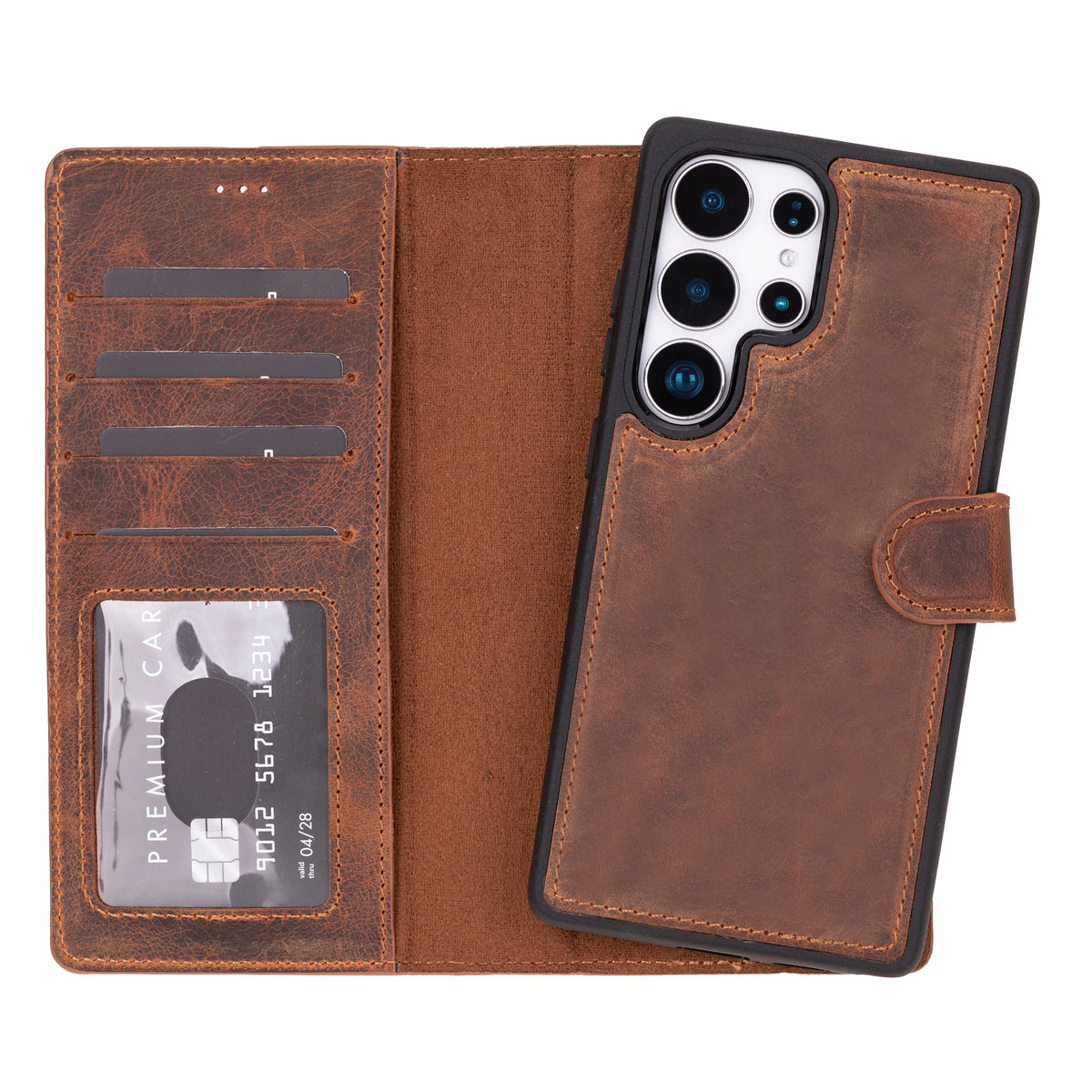 Magic Samsung Galaxy S25 Detachable Leather Wallet Case