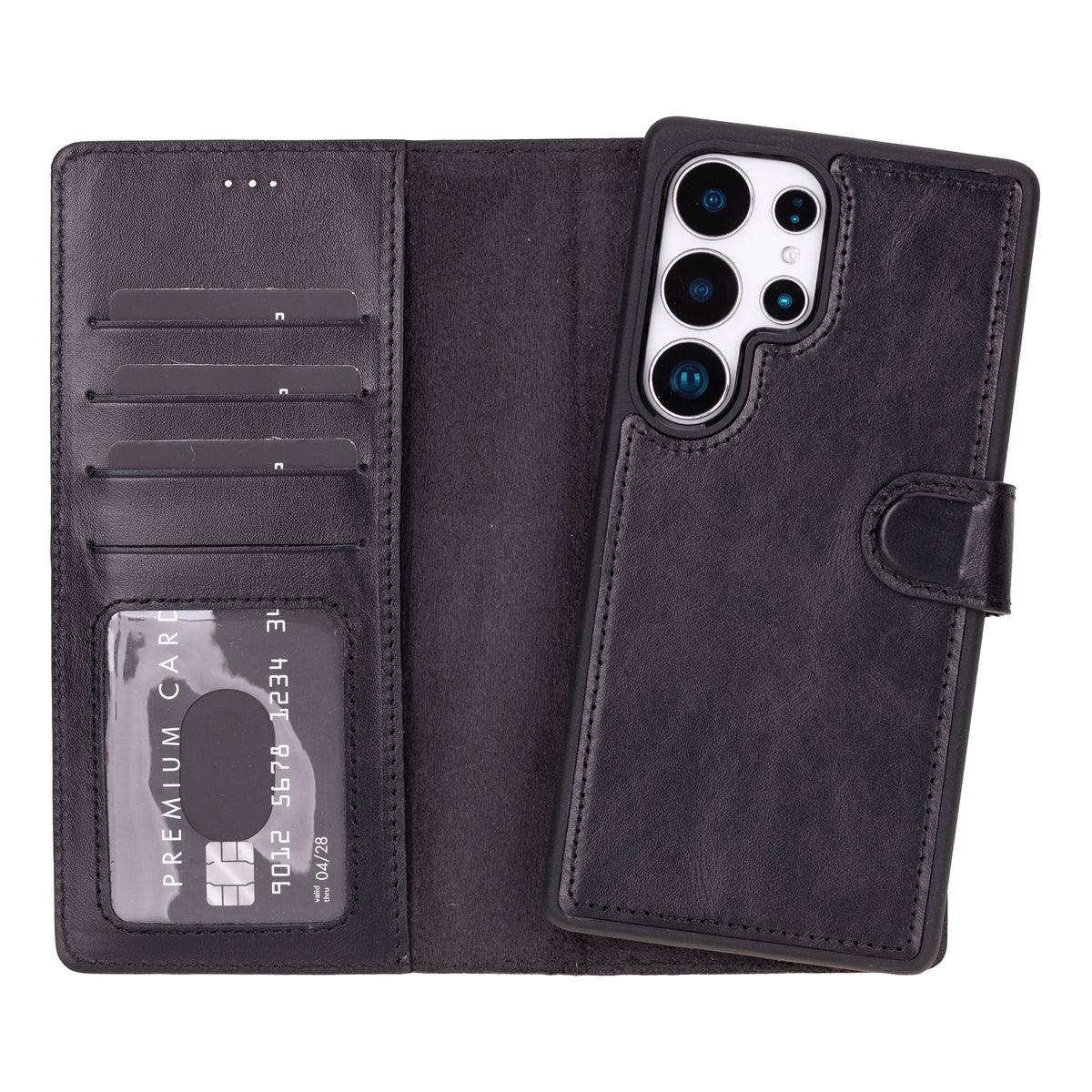 Magic Samsung Galaxy S25 Detachable Leather Wallet Case