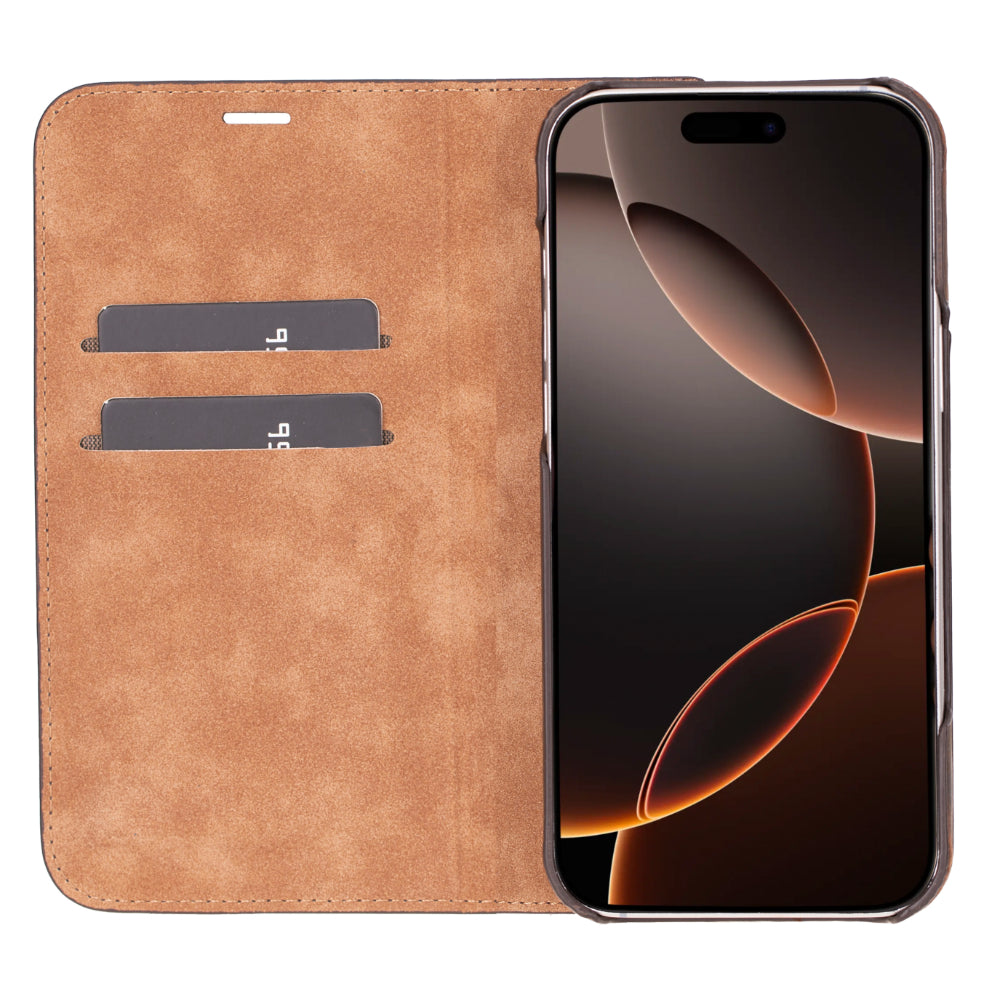 Luxon iPhone 16 Series Leather Folio Case