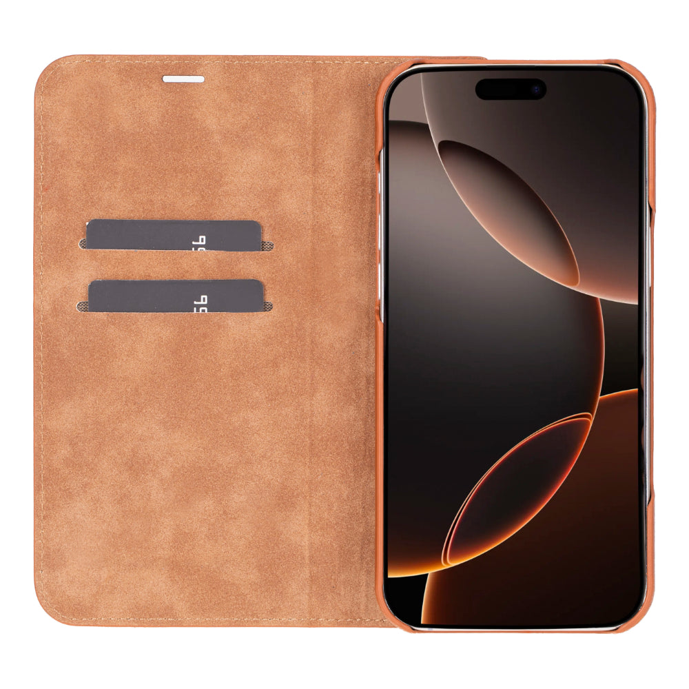 Luxon iPhone 16 Series Leather Folio Case