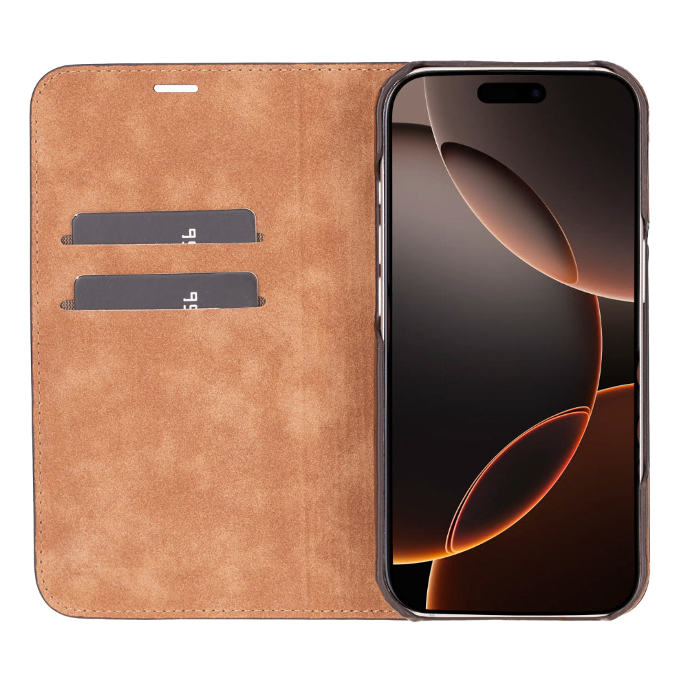 Luxon iPhone 16 Series Leather Folio Case