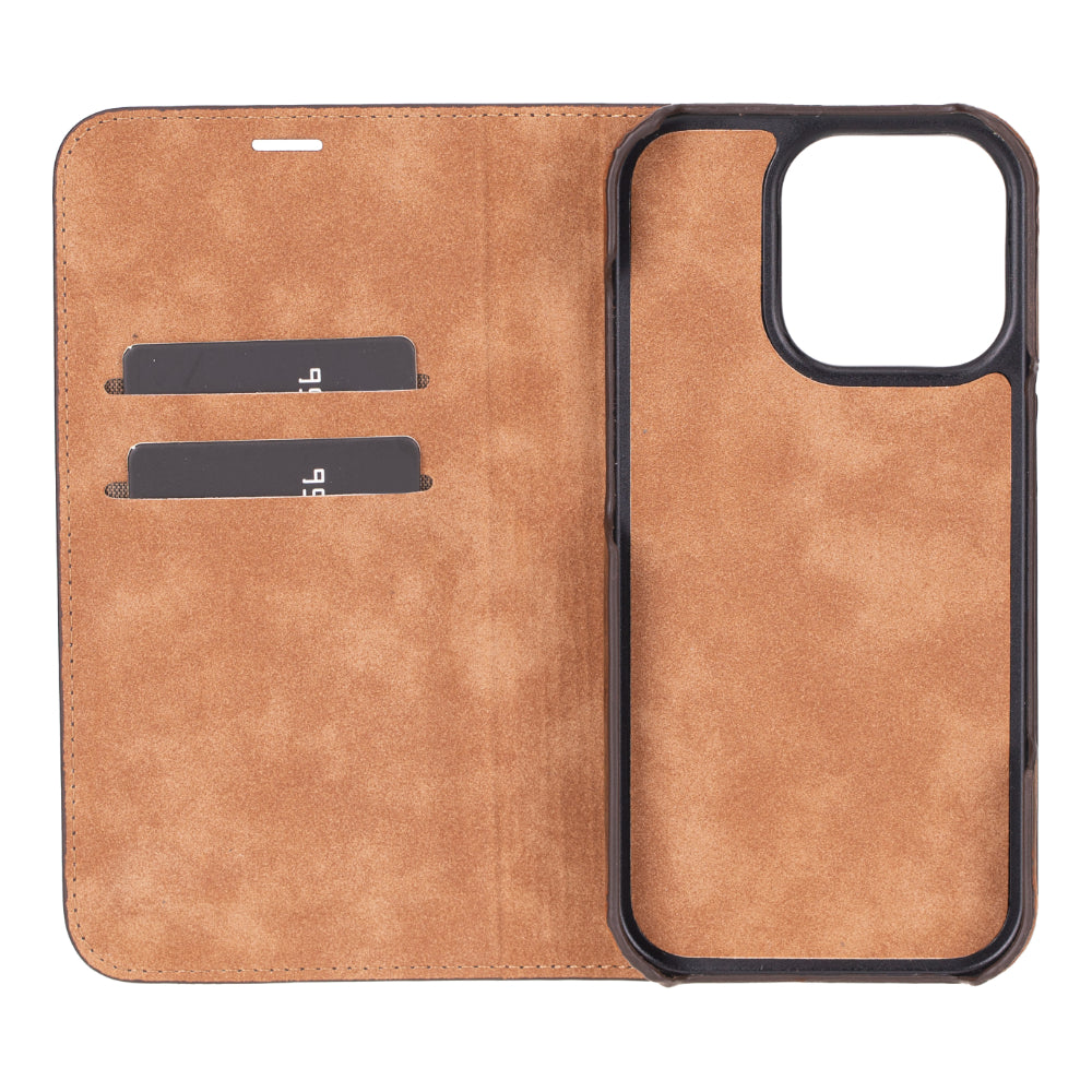 Luxon iPhone 16 Series Leather Folio Case