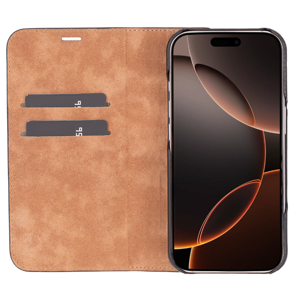 Luxon iPhone 16 Series Leather Folio Case