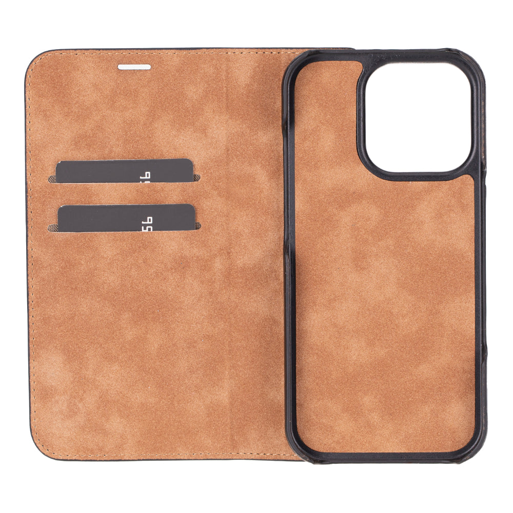 Luxon iPhone 16 Series Leather Folio Case