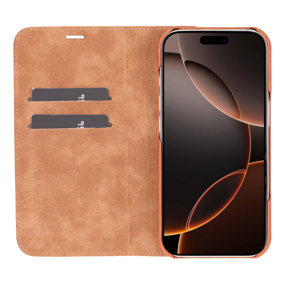 Luxon iPhone 16 Series Leather Folio Case