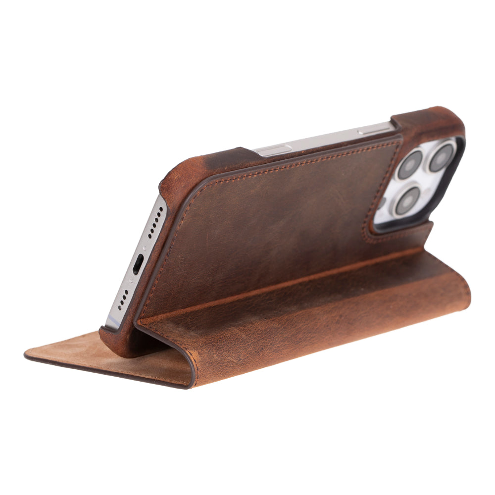 Luxon iPhone 16 Series Leather Folio Case