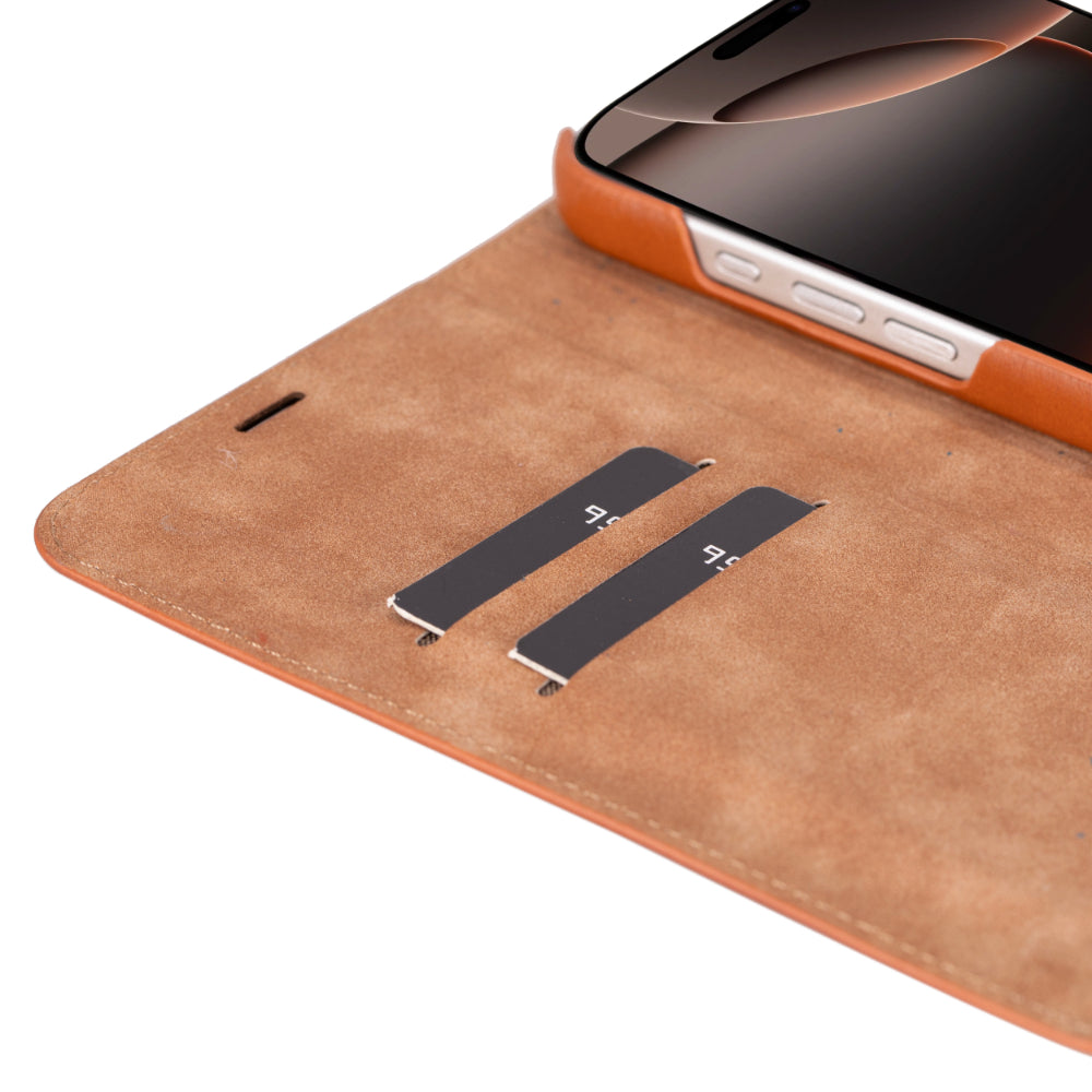 Luxon iPhone 16 Series Leather Folio Case