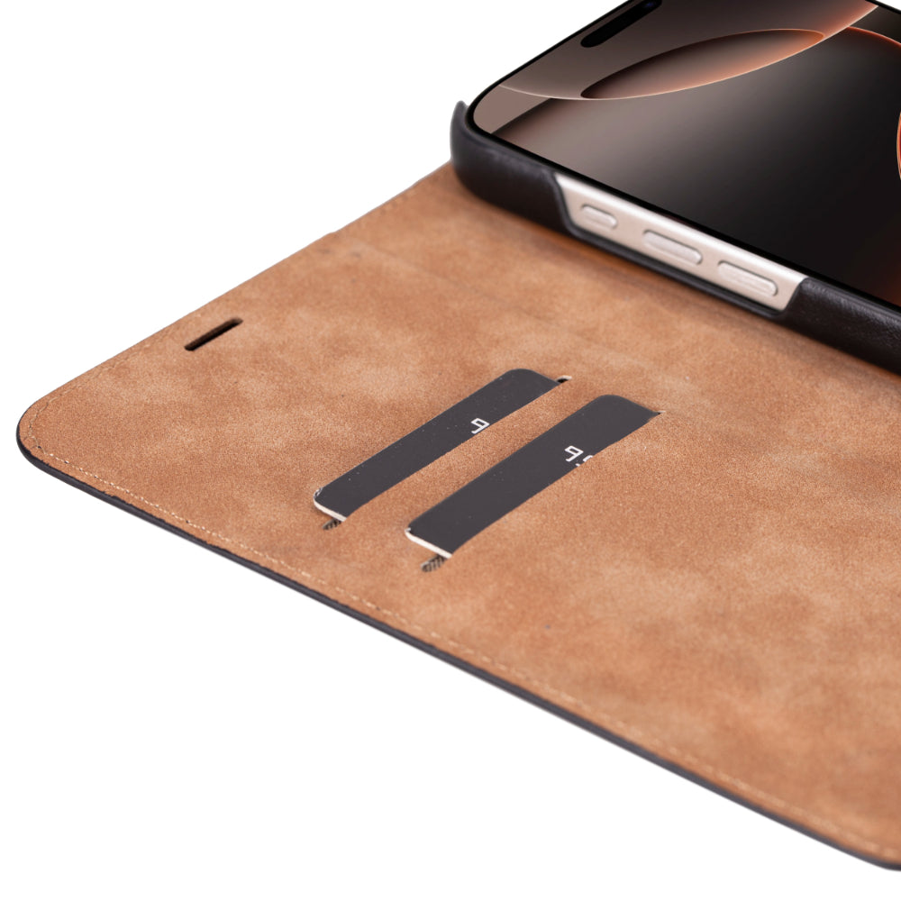 Luxon iPhone 16 Series Leather Folio Case