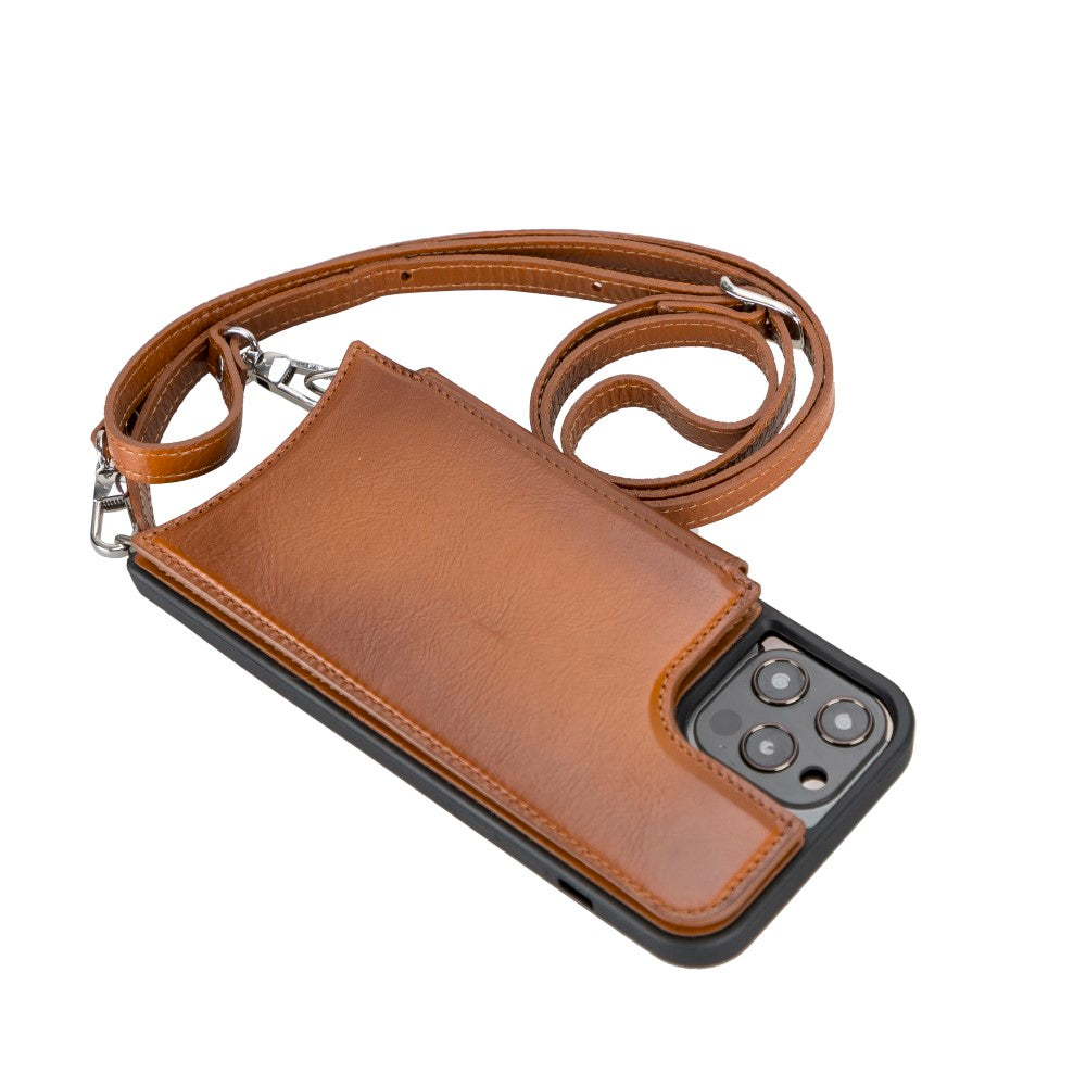 Apple iPhone 12 Series Compatible Leather Strap Case UFW