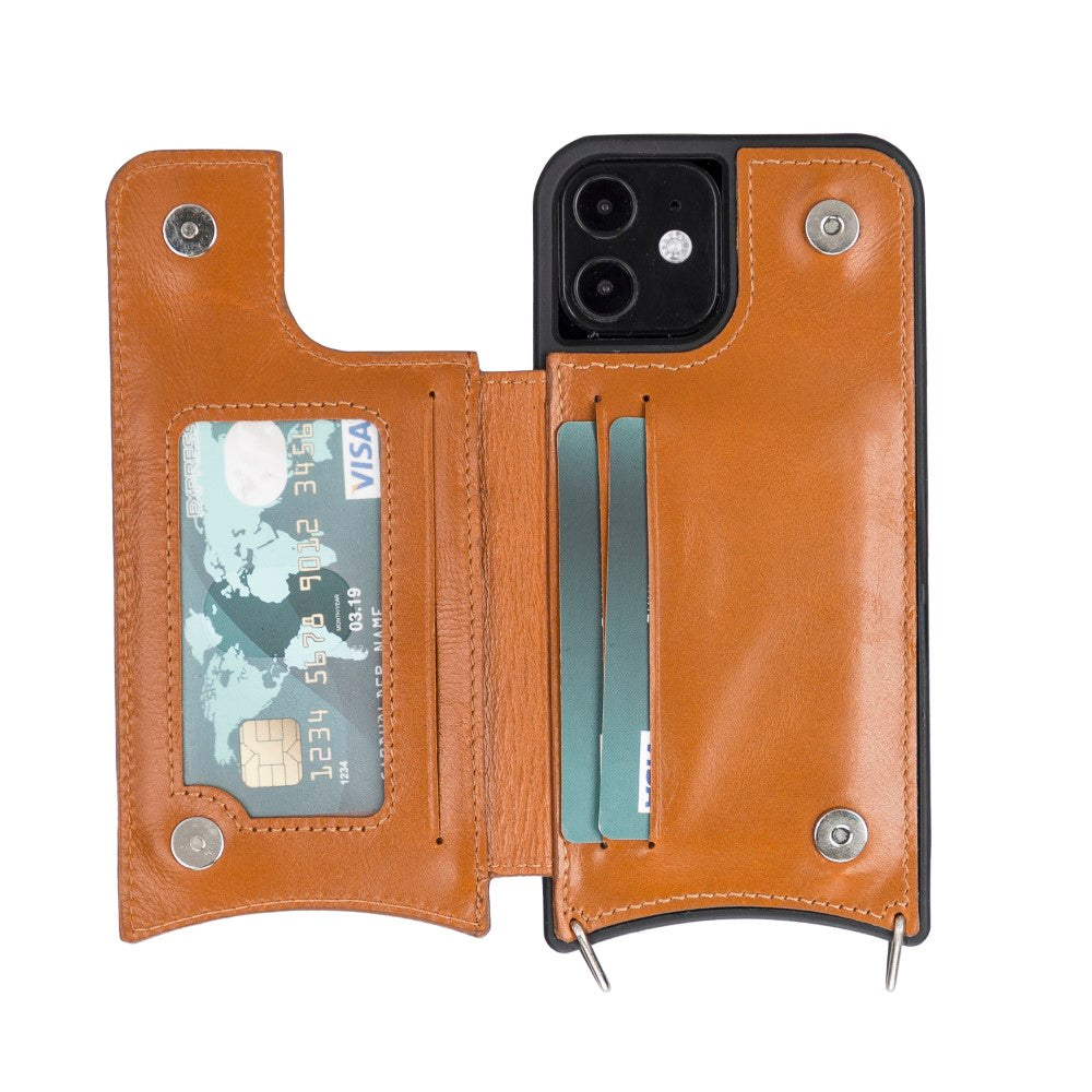 Apple iPhone 12 Series Compatible Leather Strap Case UFW