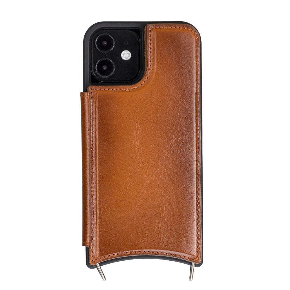 Apple iPhone 12 Series Compatible Leather Strap Case UFW