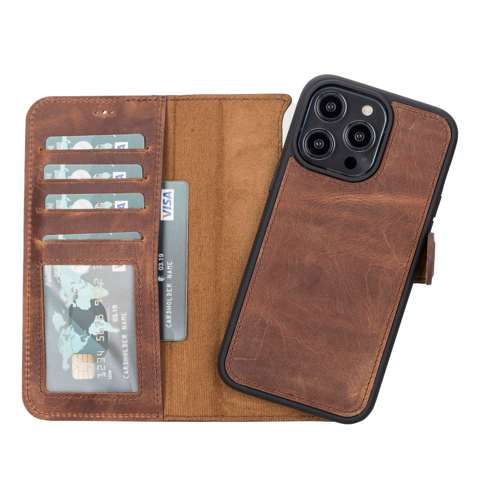 Apple iPhone 14 Series Leather Wallet Case MWWN