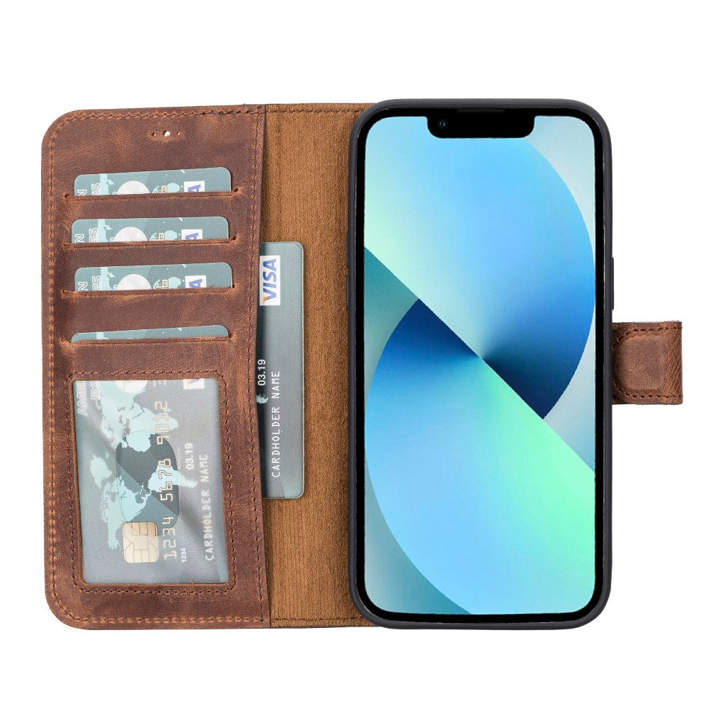 Apple iPhone 14 Series Leather Wallet Case MWWN