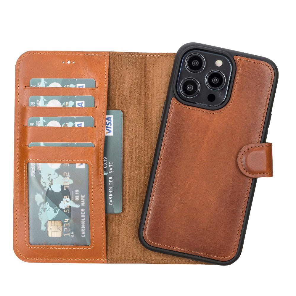 Apple iPhone 14 Series Leather Wallet Case MWWN