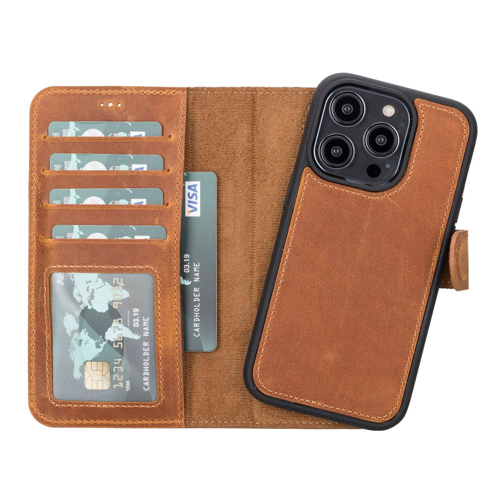 Apple iPhone 14 Series Leather Wallet Case MWWN