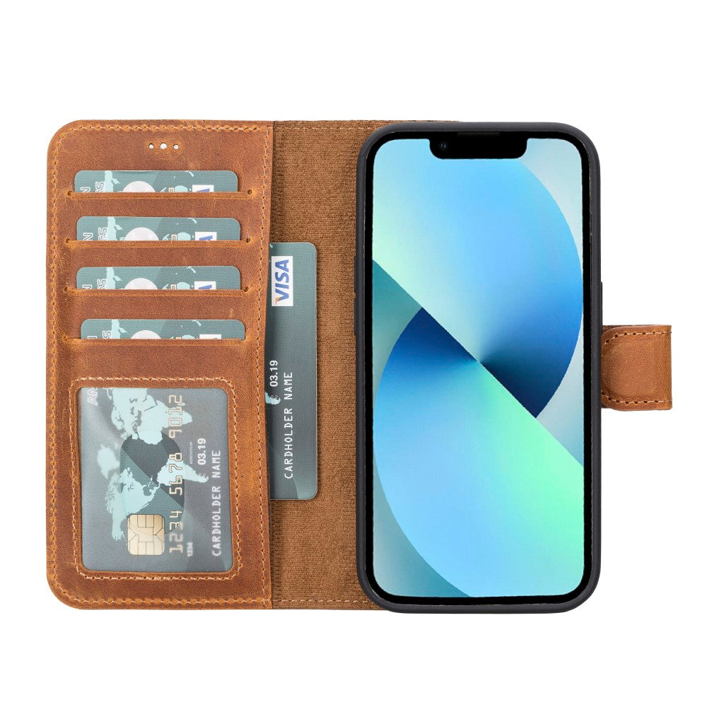 Apple iPhone 14 Series Leather Wallet Case MWWN