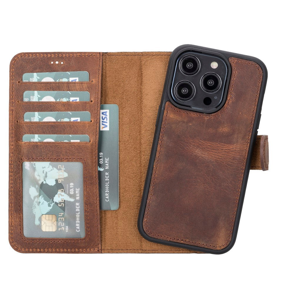 Apple iPhone 14 Series Leather Wallet Case MWWN