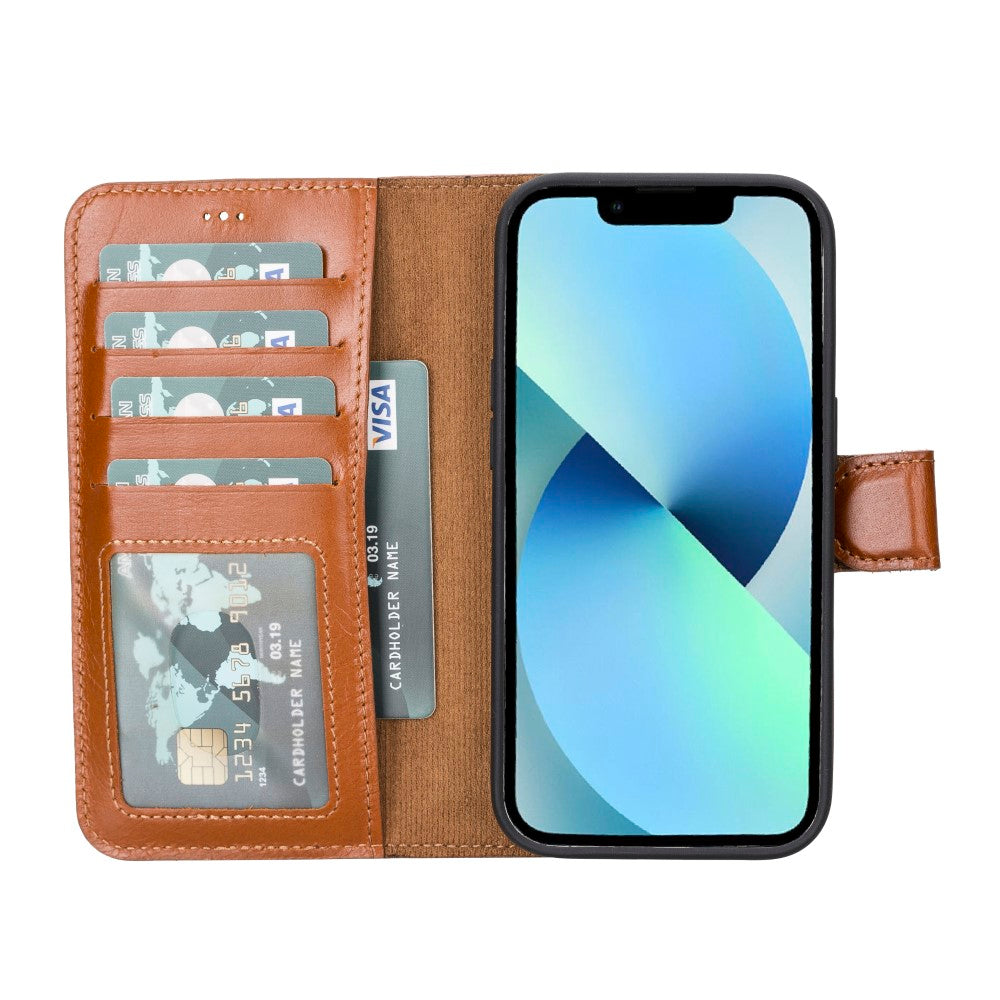 Apple iPhone 14 Series Leather Wallet Case MWWN