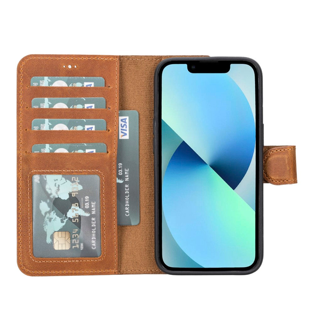 Apple iPhone 14 Series Leather Wallet Case MWWN