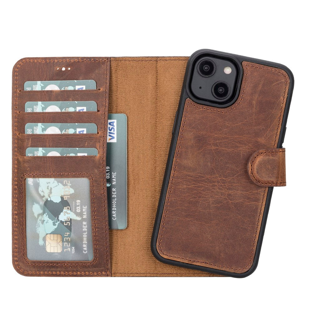 Apple iPhone 14 Series Leather Wallet Case MWWN