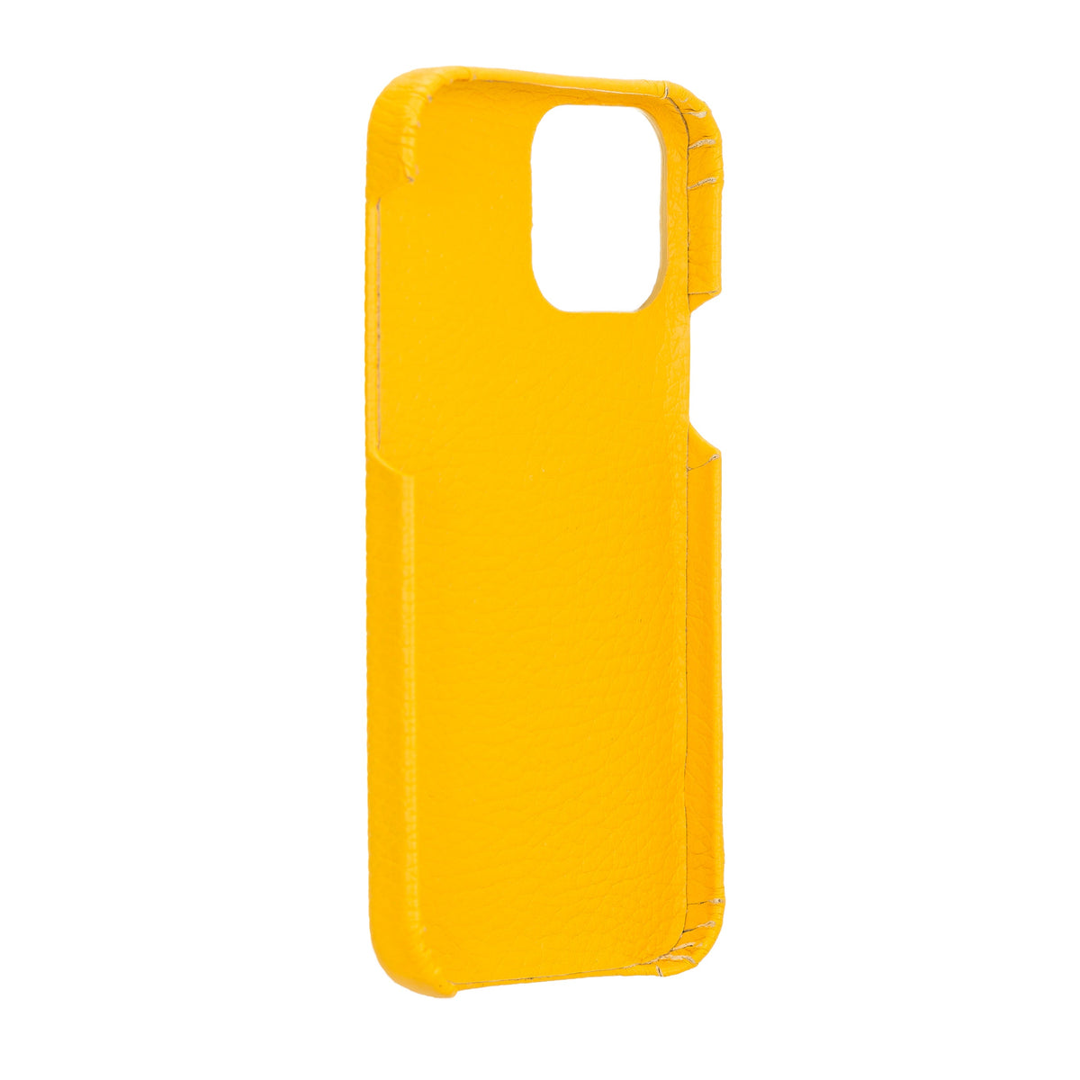 Apple iPhone 12 Series Leather Back Cover Yellow