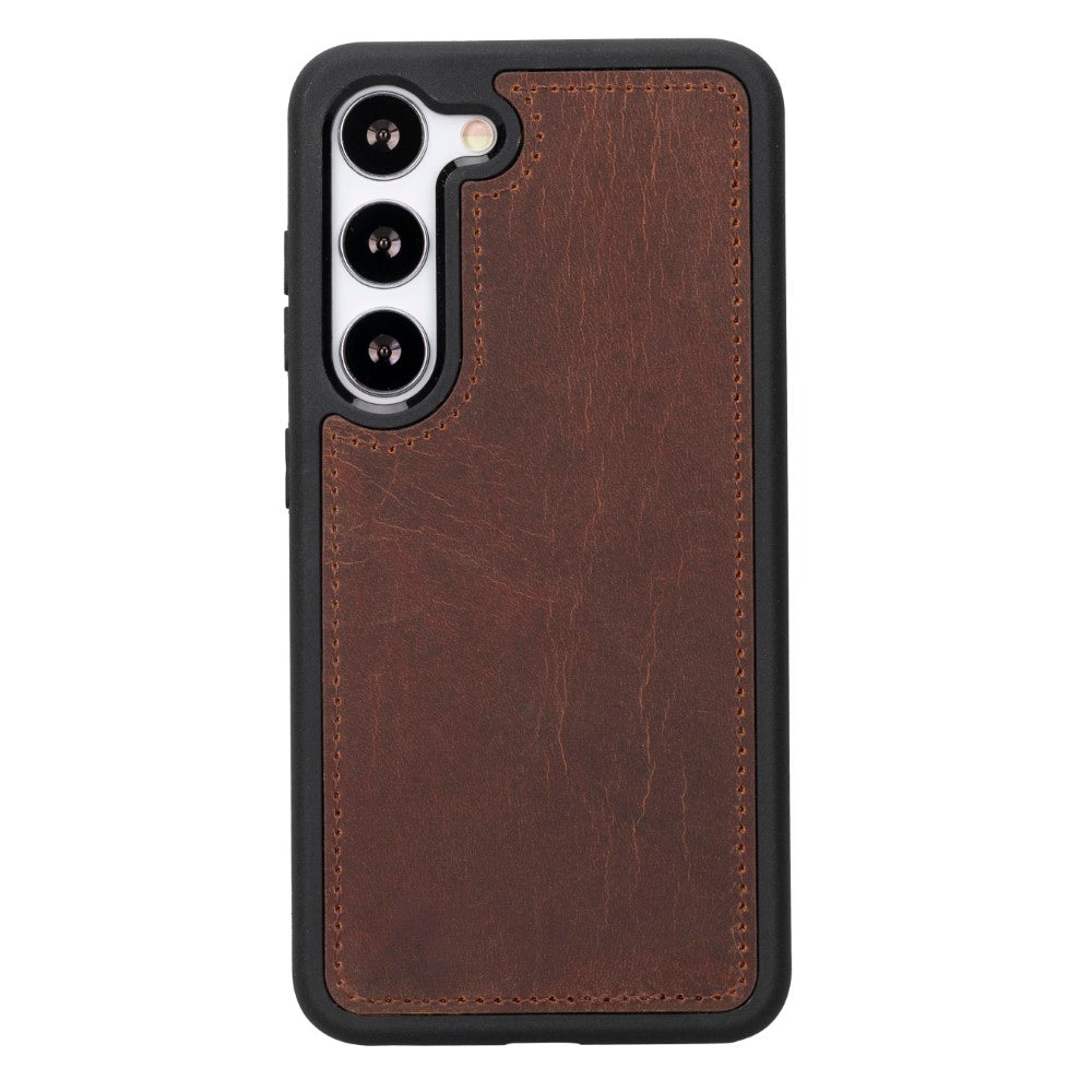 Samsung Galaxy S23 Plus Compatible Leather Wallet Case G2 Brown