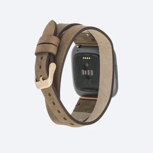 Bristol Double Tour Slim FitBit Leather Watch Straps