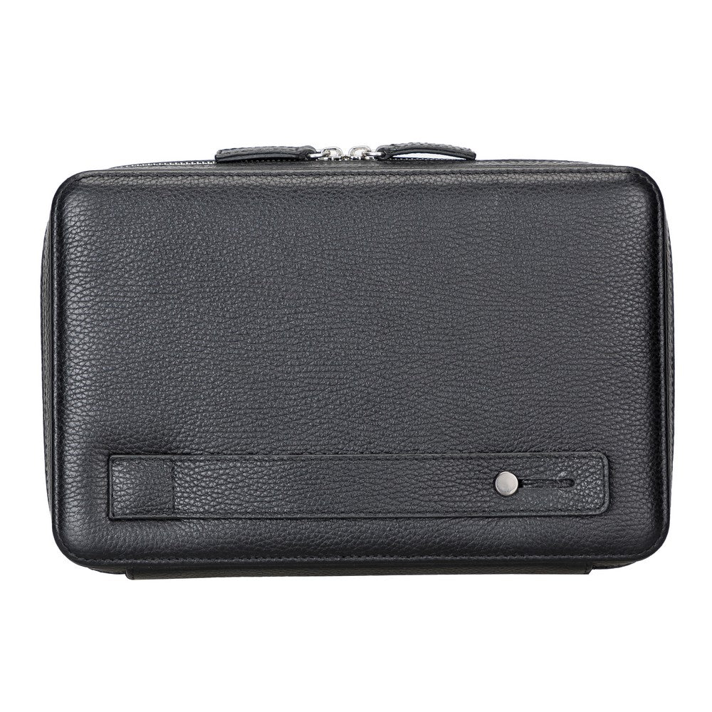 Leather Zippered Multi-Purpose Accessory Bag