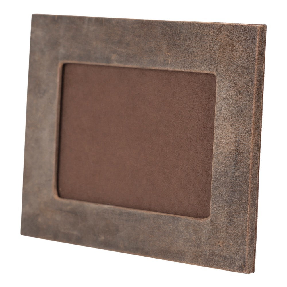 Leather Desktop Photo Frame 22x17cm frame for 15x10cm photos (8.6x6.6inch frame for 5.9x3.9inch photos)