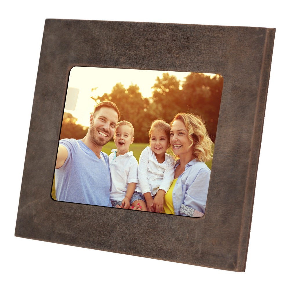 Leather Desktop Photo Frame 22x17cm frame for 15x10cm photos (8.6x6.6inch frame for 5.9x3.9inch photos)