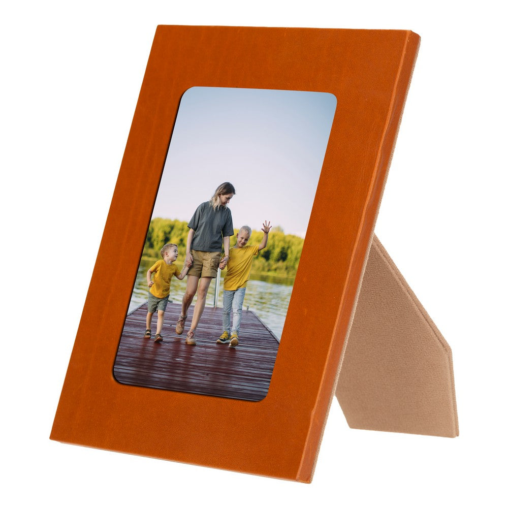 Leather Desktop Photo Frame 22x17cm frame for 15x10cm photos (8.6x6.6inch frame for 5.9x3.9inch photos)