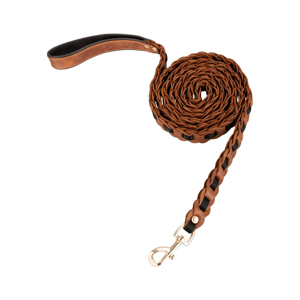 Handmade Dog Travel Strap from Real Leather 215 cm (84.6 inch)