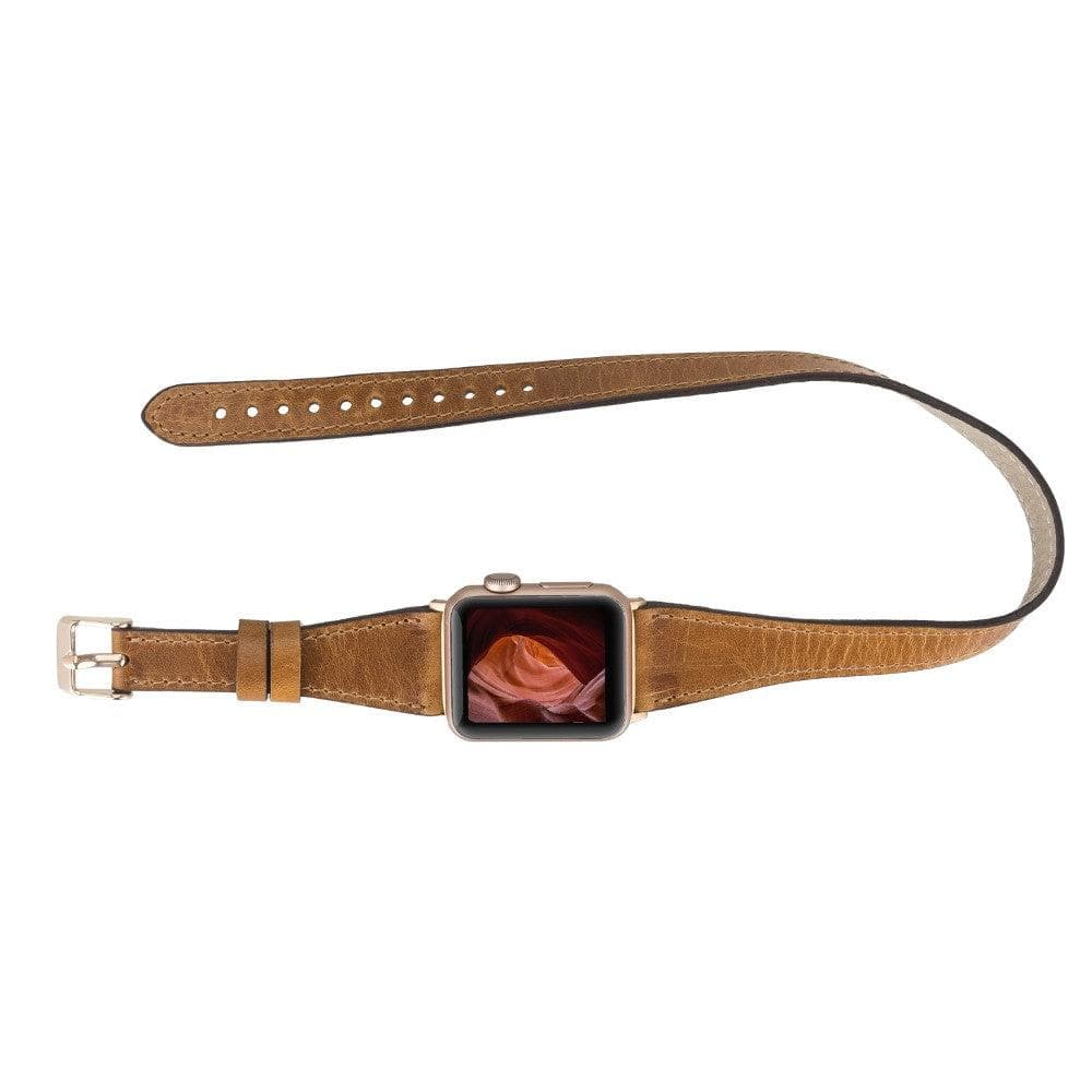 Leeds Double Tour Slim Apple Watch Leather Straps