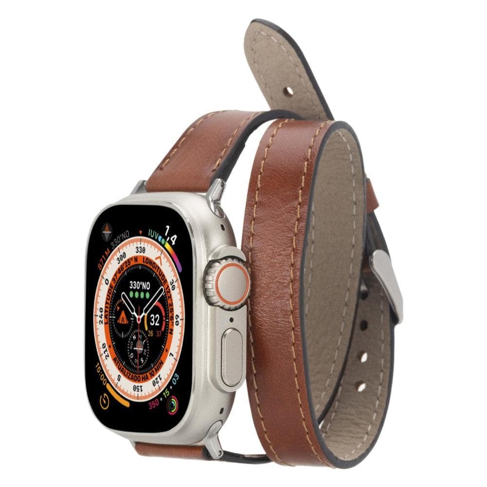 Leeds Double Tour Slim Apple Watch Leather Straps