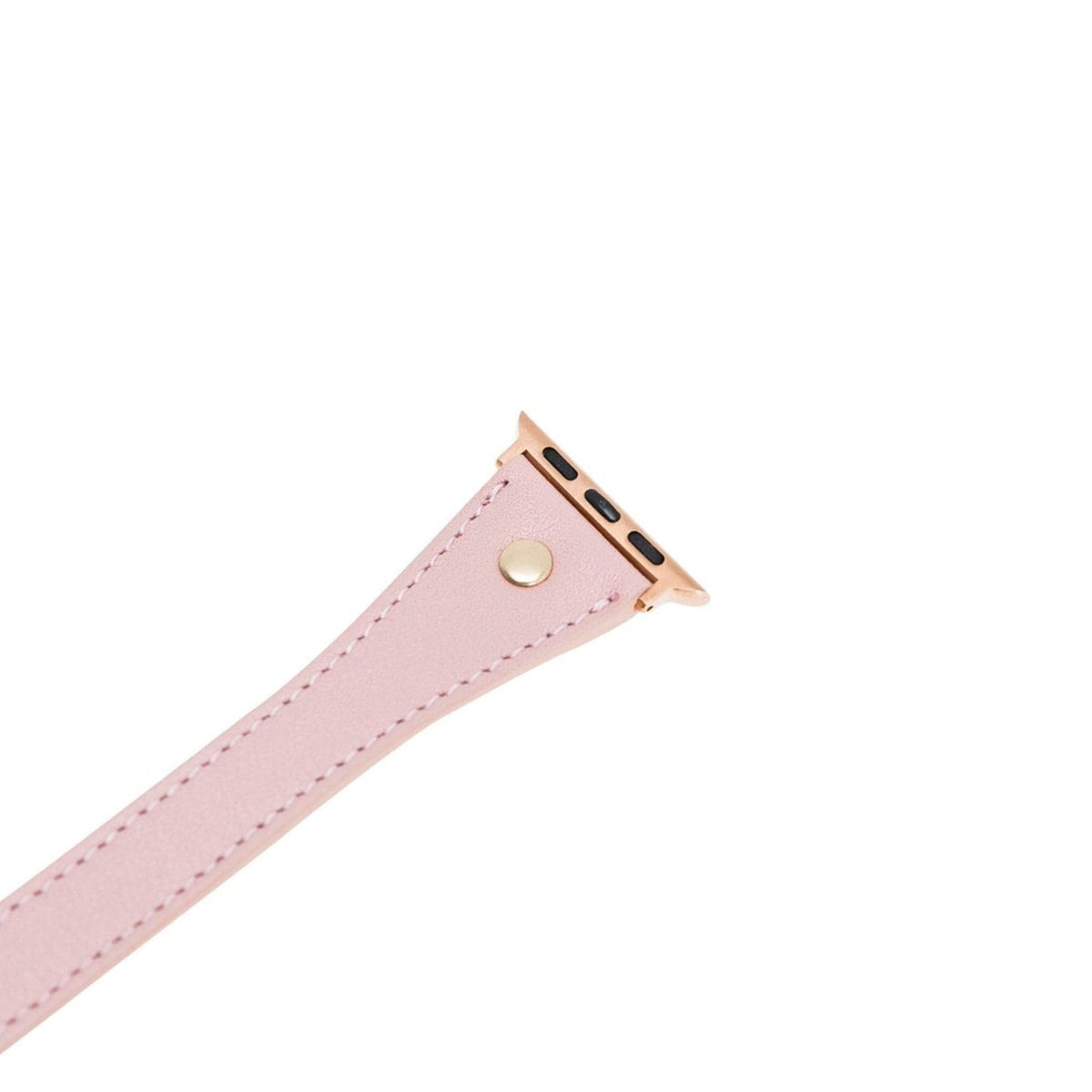 Leeds Double Tour Slim with Gold Bead Apple Watch Leather Straps