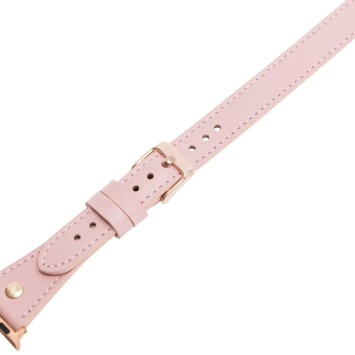 Leeds Double Tour Slim with Gold Bead Apple Watch Leather Straps