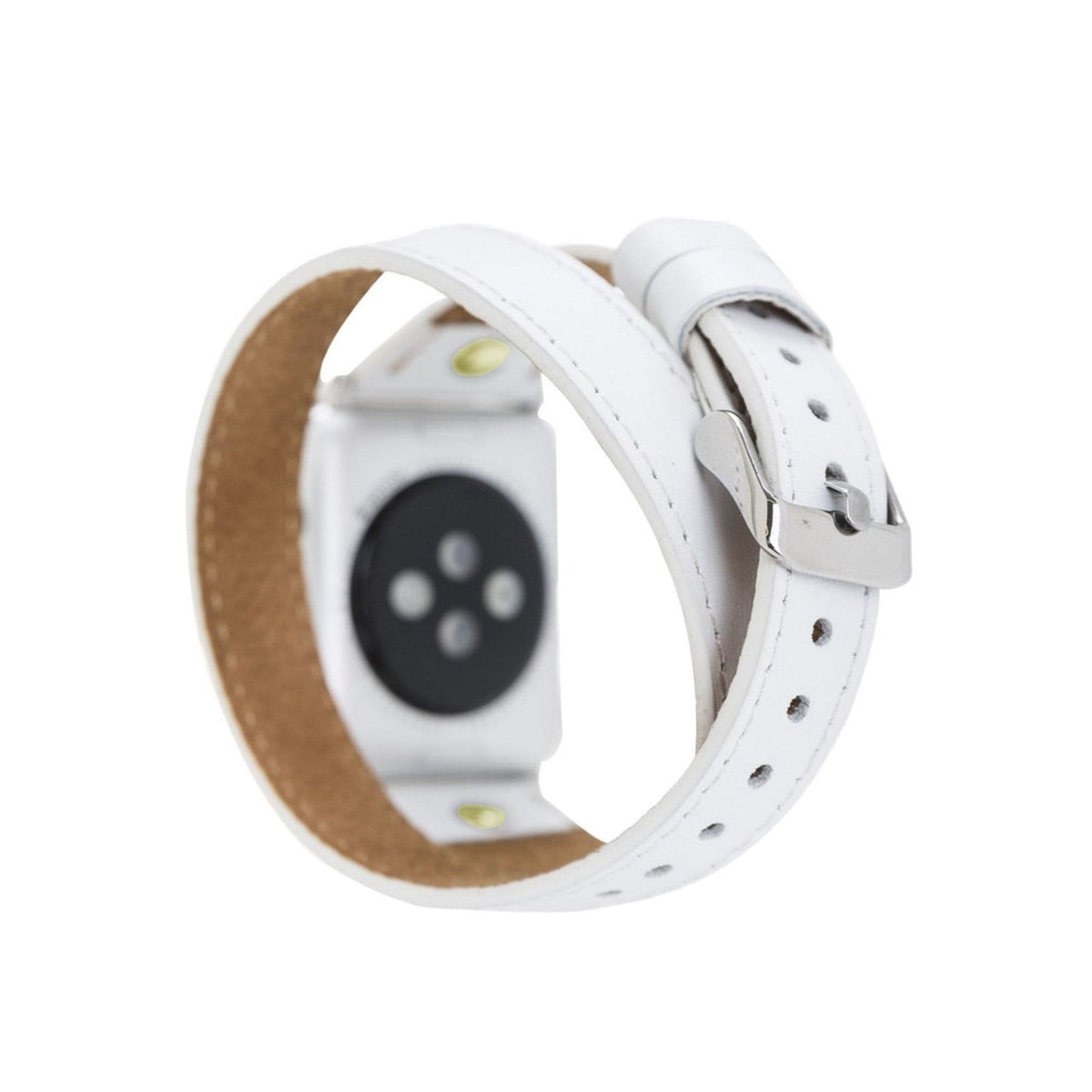 Leeds Double Tour Slim with Gold Bead Apple Watch Leather Straps