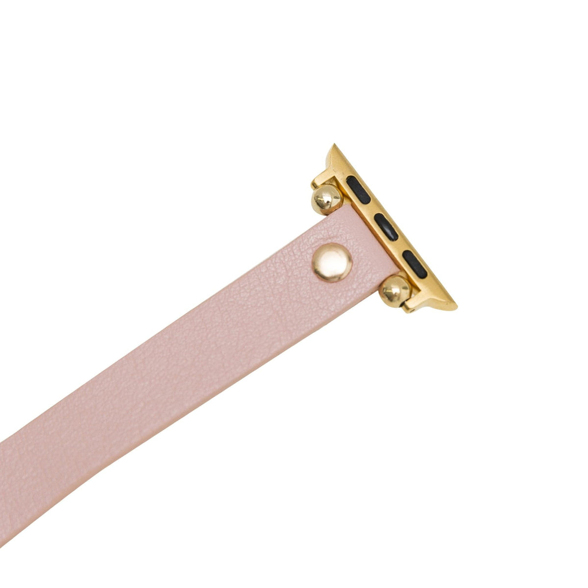 Leeds Double Tour Slim with Rose Gold Bead Apple Watch Leather Straps