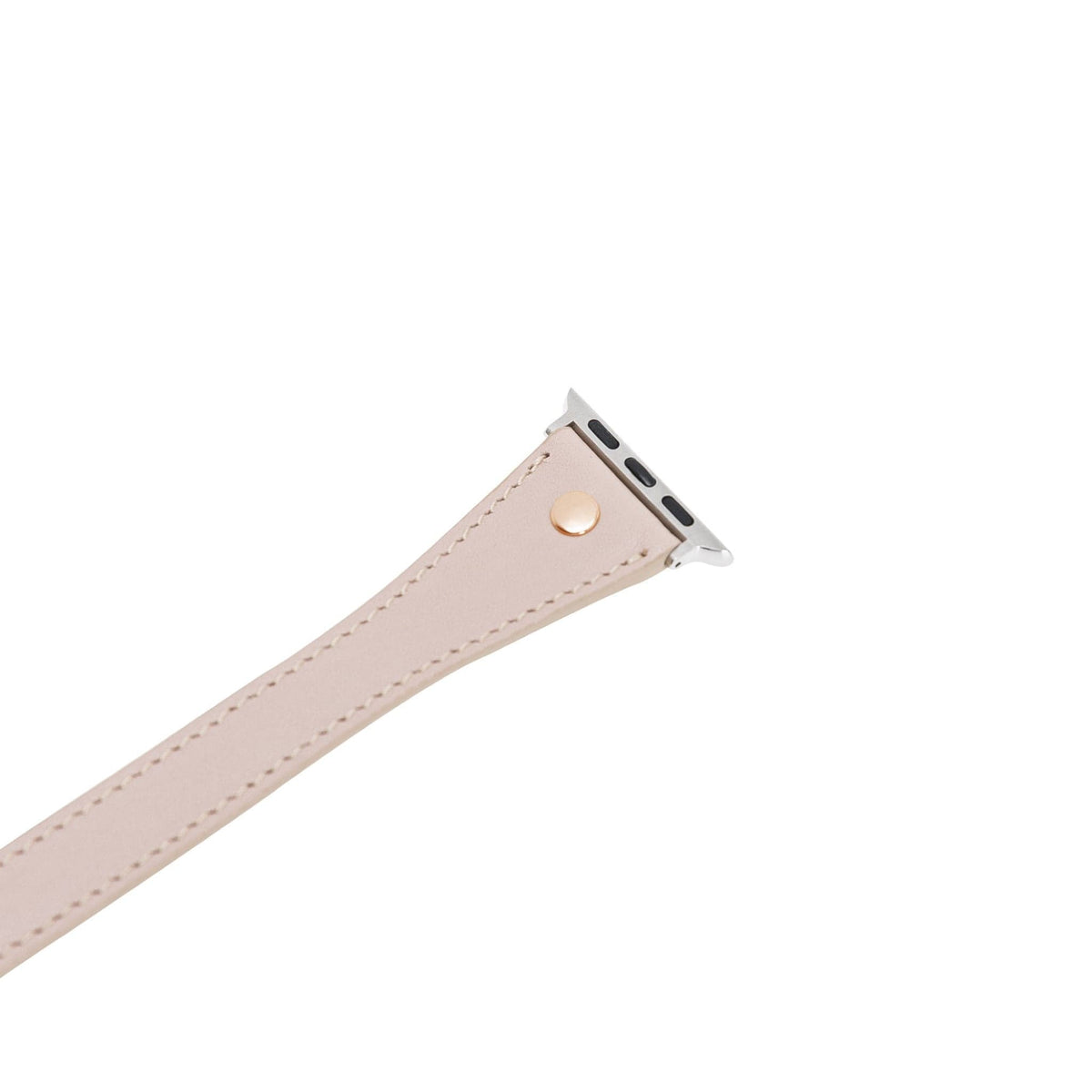 Leeds Double Tour Slim with Rose Gold Bead Apple Watch Leather Straps