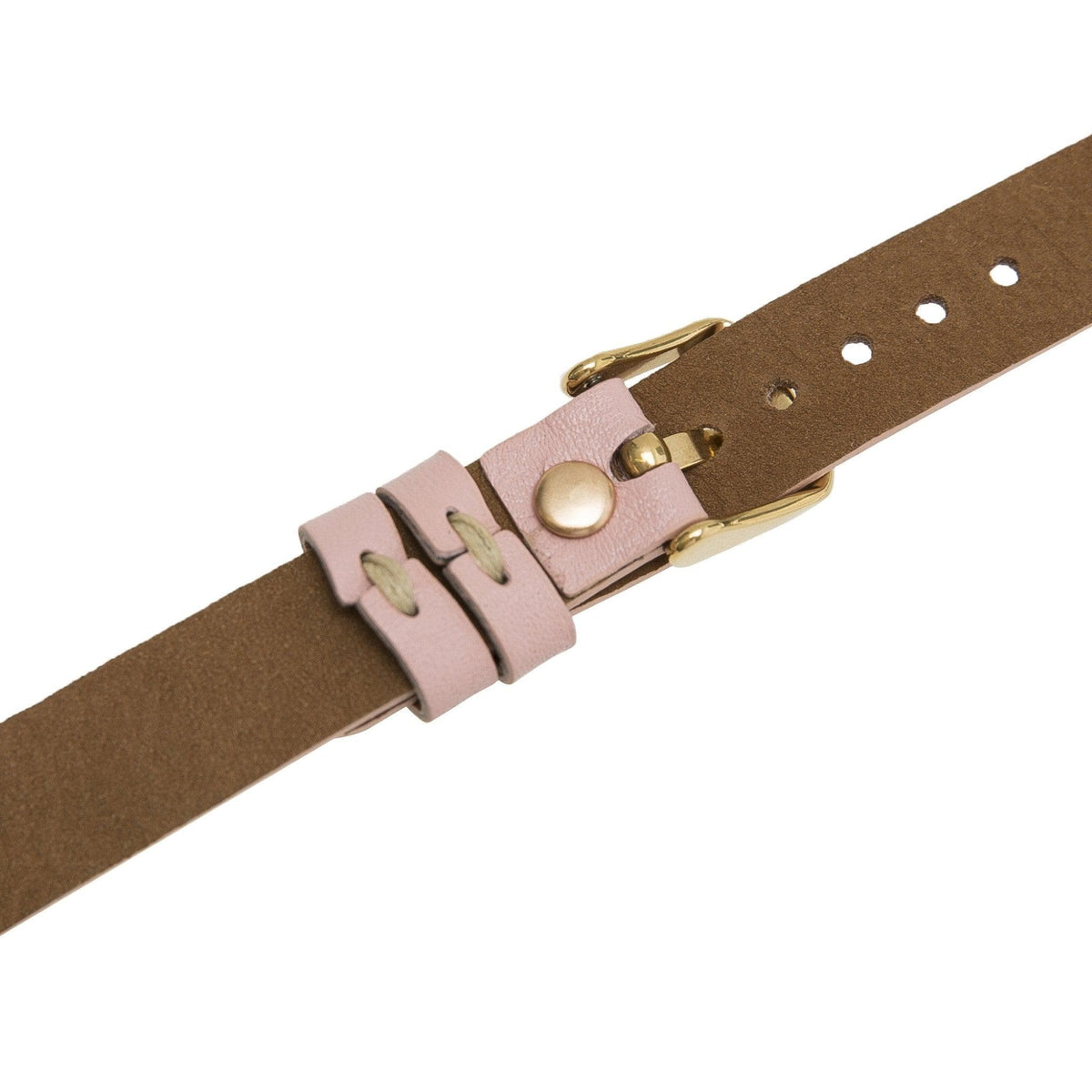 Leeds Double Tour Slim with Rose Gold Bead Apple Watch Leather Straps