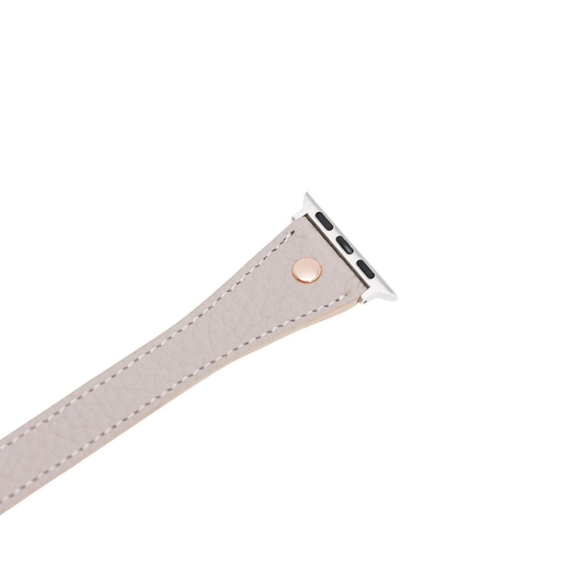 Leeds Double Tour Slim with Rose Gold Bead Apple Watch Leather Straps