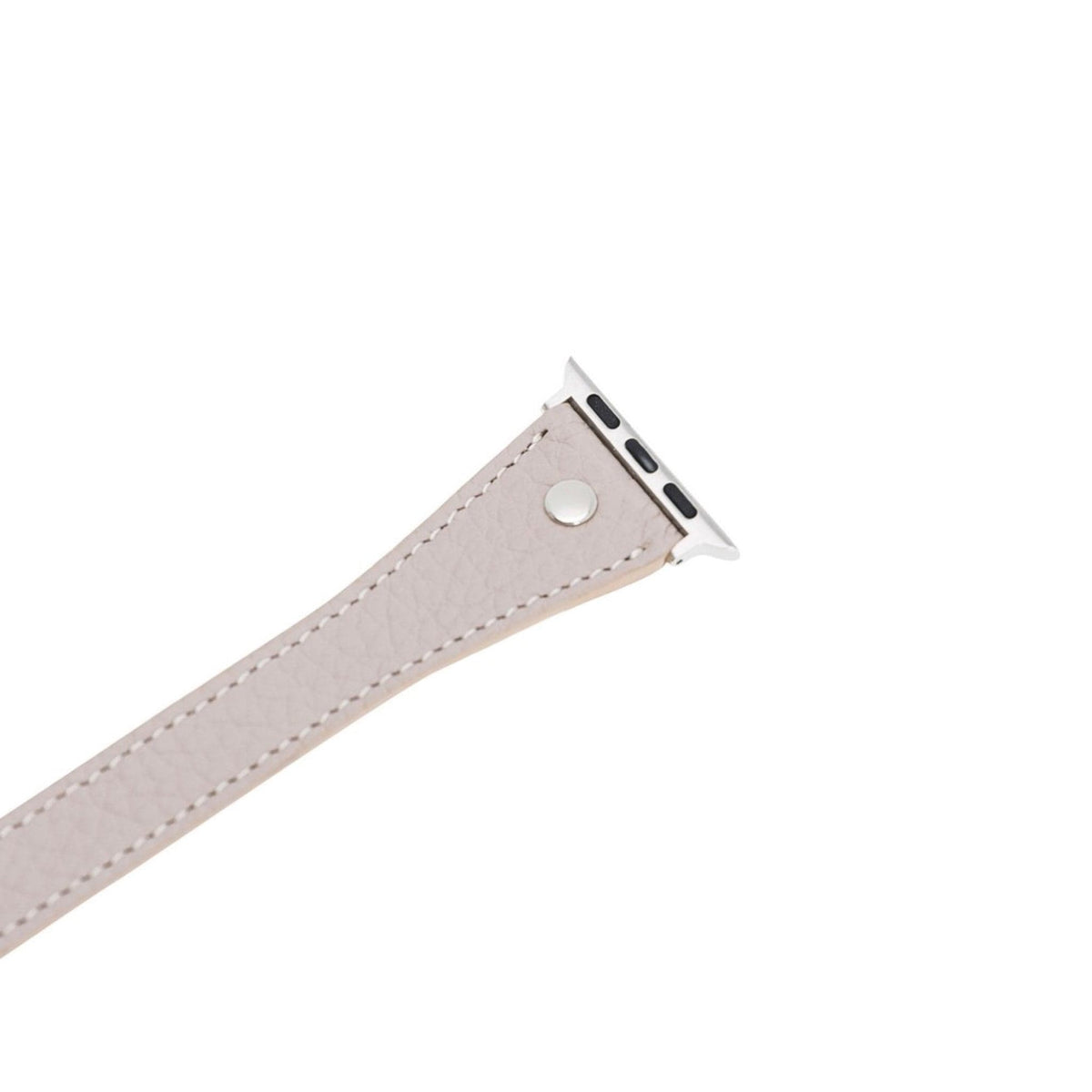 Leeds Double Tour Slim with Silver Bead Apple Watch Leather Straps