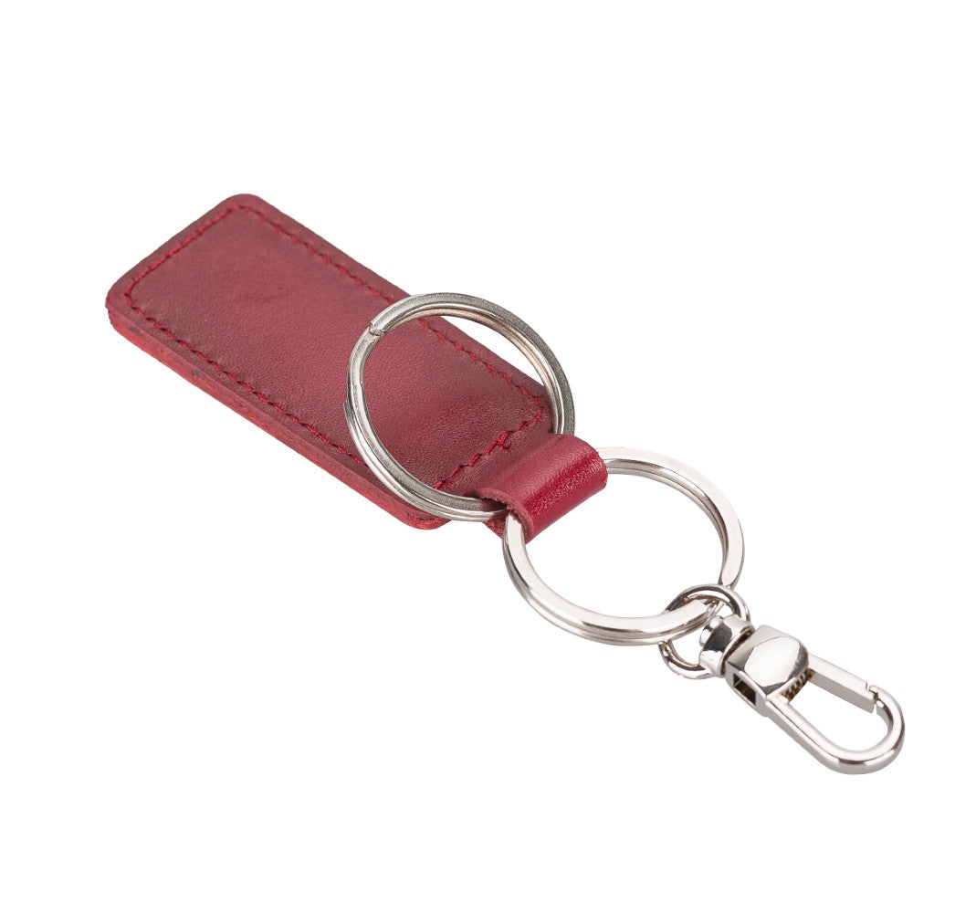 Mina Leather Keychain V4EF Red