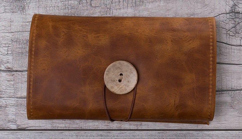 Leather Cable Accessory Carrying Bag