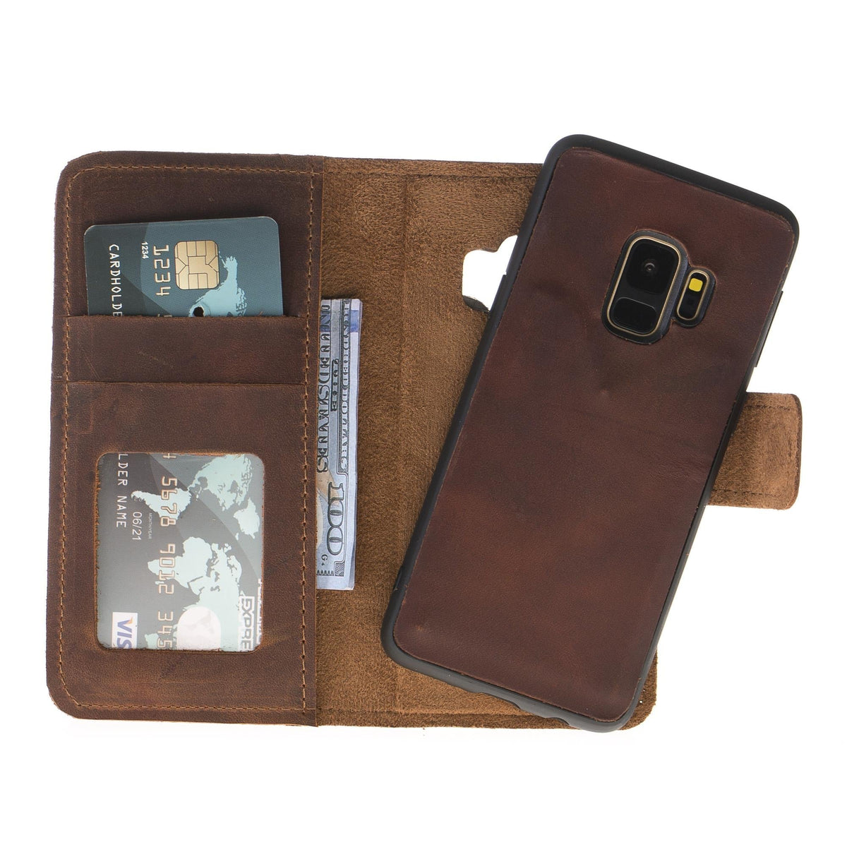 Samsung Galaxy S9 Leather Wallet Case Liluri