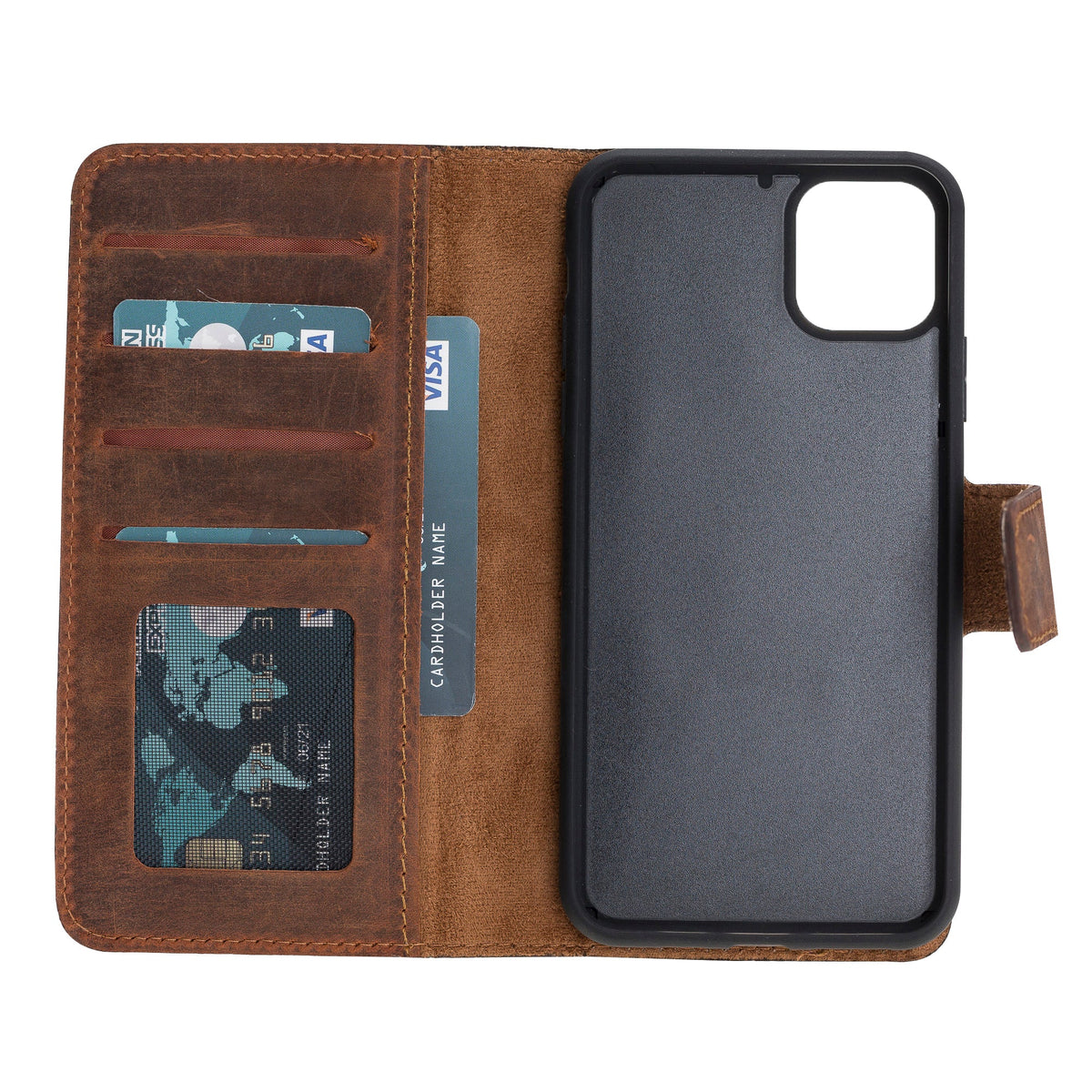 Apple iPhone 11 Series Compatible Leather Wallet Case Liluri