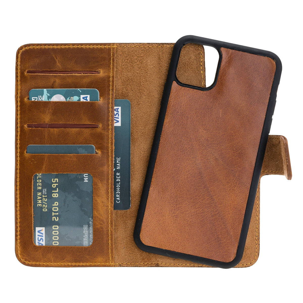 Apple iPhone 11 Series Compatible Leather Wallet Case Liluri