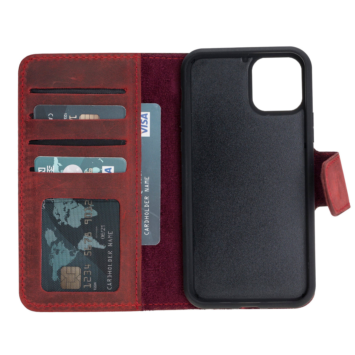 Apple iPhone 11 Series Compatible Leather Wallet Case Liluri