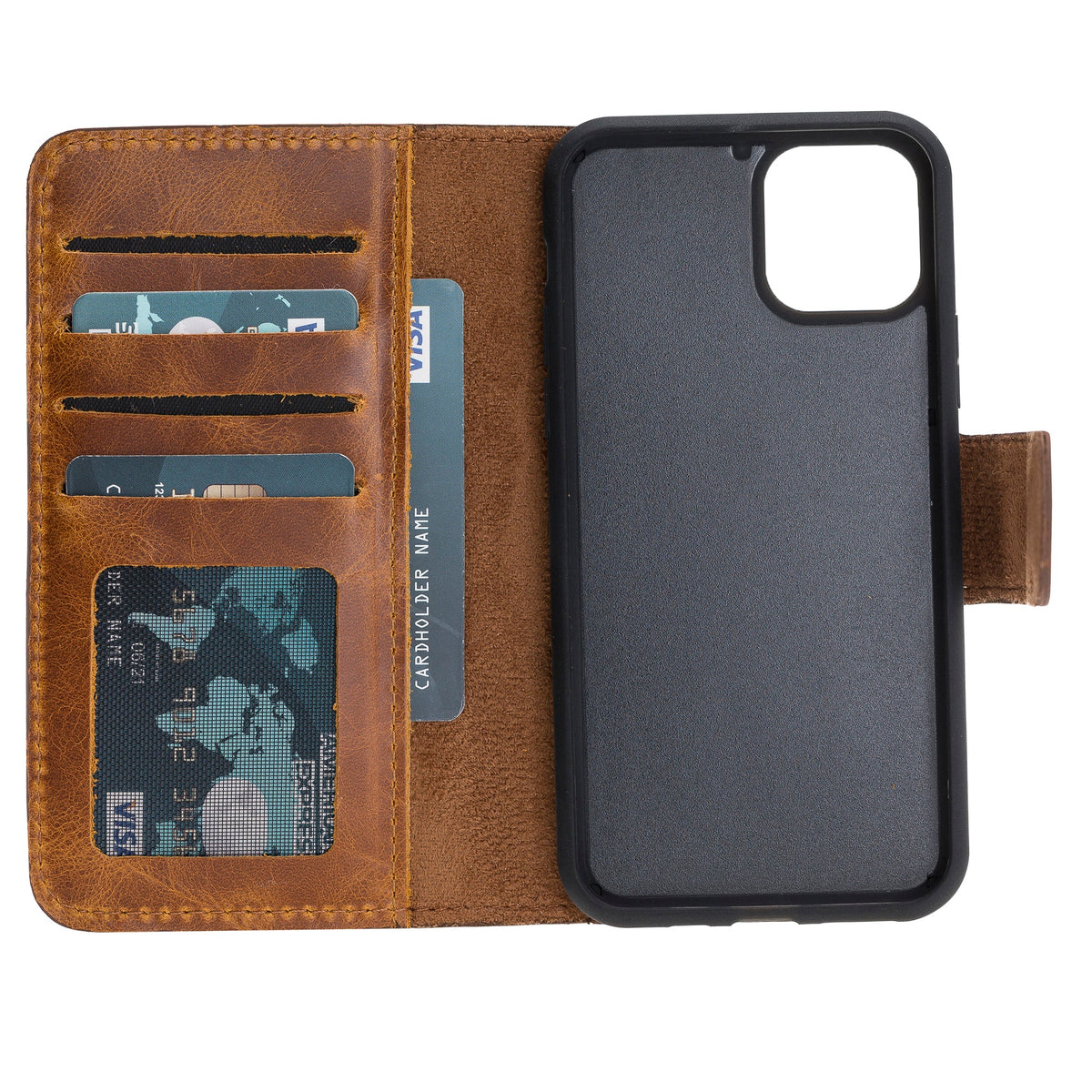 Apple iPhone 11 Series Compatible Leather Wallet Case Liluri