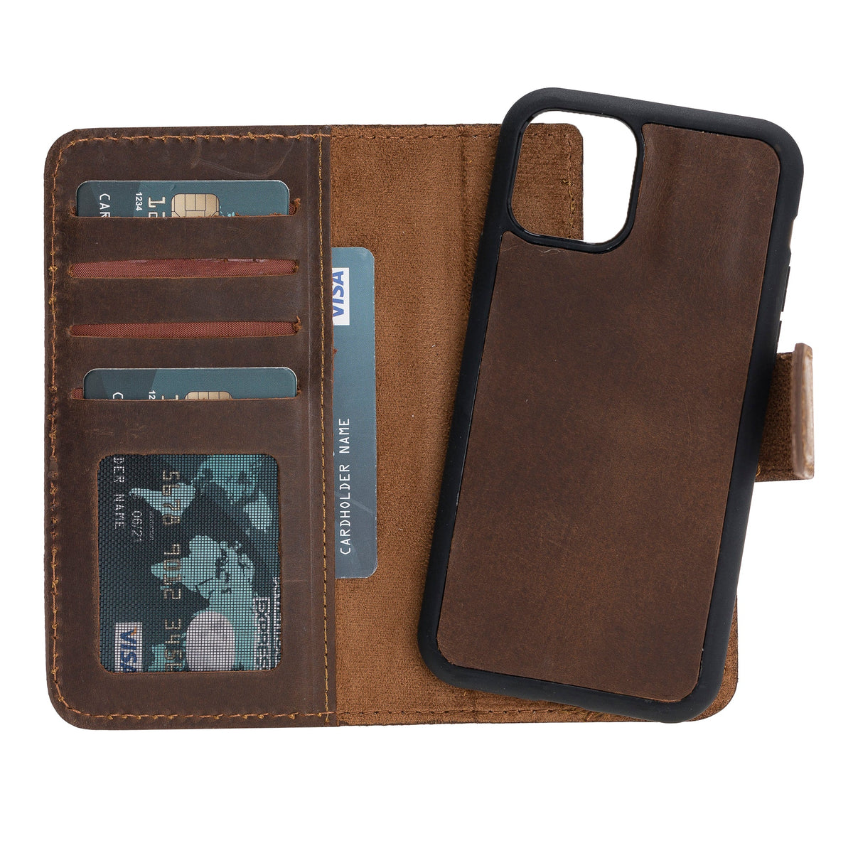 Apple iPhone 11 Series Compatible Leather Wallet Case Liluri